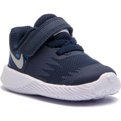 Buty NIKE - Star Runner (TDV) 907255 406 Obsidian/Metallic Silver. Szare buty sportowe dziewczęce marki Nike, ze skóry, na rzepy. Za 129,00 zł.