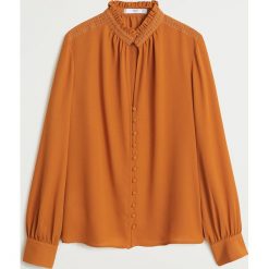 Mango - Koszula Rupia. Pomarańczowe bluzki damskie Mango, s, z aplikacjami, z bawełny, eleganckie. W wyprzedaży za 69,90 zł.