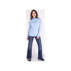 Sweter w stylu hiszpańskim, SWE127 niebieski MKM. Niebieskie swetry damskie Mkm swetry, s, bez wzorów, z dzianiny, bez rękawów, bez kaptura. Za 118,00 zł.