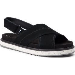 Sandały TOMS - Marisa 10013592 Black Suede. Czarne klapki damskie Toms, bez wzorów, ze skóry, bez obcasa. W wyprzedaży za 249,00 zł.