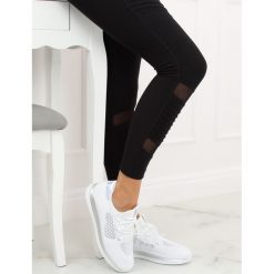 Buty sportowe benzynowe białe B111-8 WHITE/SILVER. Szare buty sportowe damskie obuwie damskie, z tkaniny. Za 73,16 zł.