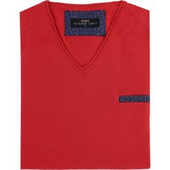 Sweter DARIO 16-03JK. Czerwone swetry męskie Giacomo Conti, m, bez wzorów, z bawełny, bez kołnierzyka, bez kaptura. Za 169,00 zł.