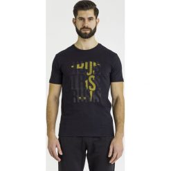 T-SHIRT trussardi jeans. Czarne t-shirty męskie Trussardi Jeans, m, z nadrukiem, z bawełny, z okrągłym kołnierzem. Za 279,00 zł.