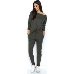 Khaki Stylowy Dresowy Komplet Damski. Spodnie damskie Molly.pl. Za 177,90 zł.