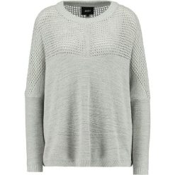 Swetry klasyczne damskie: Object OBJDARREN Sweter light grey melange