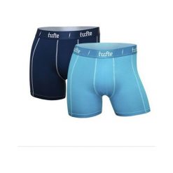 Tufte Bokserki 2-pak Estate Blue / Hawaii, MĘŻCZYŹNI OCEANBLUE | NIEBIESKI XXL. Niebieskie kąpielówki męskie Tufte, xxl, bez wzorów. Za 313,67 zł.