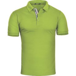 Koszulka polo męska slim seledynowa Recea. Zielone koszulki męskie Recea, xl, bez wzorów, z bawełny, biznesowe, z krótkim rękawem. Za 24,23 zł.