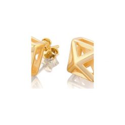 Small 3D Pyramid Earrings in Gold c49259. Żółte kolczyki damskie marki Joccos design, srebrne. Za 140,00 zł.