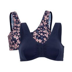 Cellbes Biustonosz Alice 2 Pack granatowy w kwiaty female niebieski/ze wzorem 85. Niebieskie biustonosze sportowe damskie Cellbes, w koronkowe wzory, z koronki. Za 159,00 zł.
