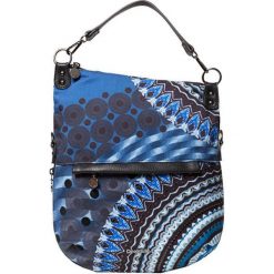 Desigual Torebka Bols Blue Friend Folded Blue Indigo 19WAXA13 5173. Niebieskie torebki klasyczne damskie Desigual, bez wzorów, bez dodatków. W wyprzedaży za 191,00 zł.
