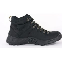 TRZEWIKI MĘSKIE LES 6157/1 CZA. Buty trekkingowe męskie Lesta, ze skóry, bez zapięcia, trekkingowe. Za 289,00 zł.