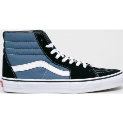 Vans - Trampki Sk8-Hi. Niebieskie trampki męskie Vans, bez wzorów, ze skóry, na sznurówki. W wyprzedaży za 299,90 zł.