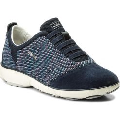 Półbuty GEOX - D Nebula C D621EC 06K22 C4002 Navy. Niebieskie półbuty damskie skórzane Geox, na płaskiej podeszwie. W wyprzedaży za 339,00 zł.