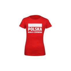 T-shirty damskie: T-shirt damski Polska Biało-Czerwoni S337896 rozm. S czerwony