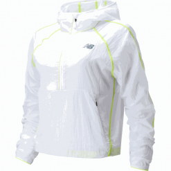 New Balance WJ01268WT. Pomarańczowe kurtki sportowe damskie New Balance, xs, bez wzorów, z tkaniny, bez kaptura, na fitness i siłownię. W wyprzedaży za 279,99 zł.