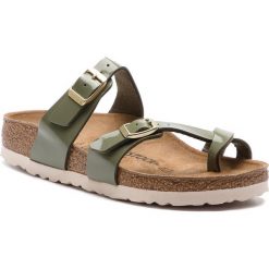Japonki BIRKENSTOCK - Mayari 1013084 Khaki. Zielone klapki damskie Birkenstock, bez wzorów, ze skóry ekologicznej, bez obcasa. W wyprzedaży za 229,00 zł.