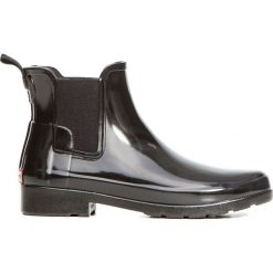 Kalosze HUNTER REFINED CHELSEA GLOSS Czarny. Czarne kalosze damskie marki Hunter, z gumy. Za 385,00 zł.