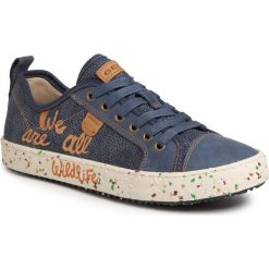 Sneakersy GEOX - J Alonisso B. G J022CG 010CL C4002 S Navy. Niebieskie trampki chłopięce Geox, bez wzorów, ze skóry, na sznurówki. W wyprzedaży za 249,00 zł.