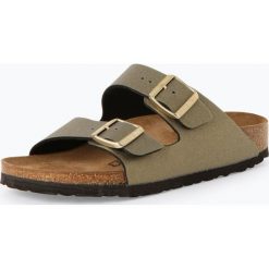 Birkenstock - Sandały damskie z dodatkiem skóry – Arizona BS, złoty. Żółte sandały damskie Birkenstock, bez wzorów, ze skóry, glamour, bez obcasa, bez zapięcia. Za 299,95 zł.
