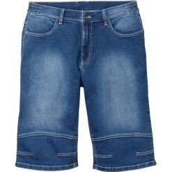 Bermudy dżinsowe ze stretchem ze specjalnym krojem pasa bonprix niebieski "used". Jeansy męskie bonprix. Za 89,99 zł.