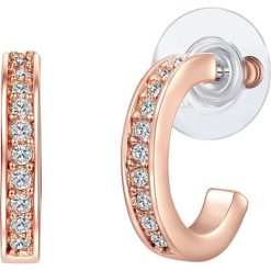 Pozłacane kolczyki-wkrętki z kryształkami. Żółte kolczyki damskie Highstreet Jewels, Runway & Co., z kryształem, złote. W wyprzedaży za 29,95 zł.
