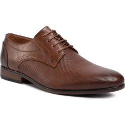 Półbuty OTTIMO - MF19078-1 Brown. Pomarańczowe buty wizytowe męskie Ottimo, bez wzorów, ze skóry ekologicznej, eleganckie, bez zapięcia. Za 99,99 zł.