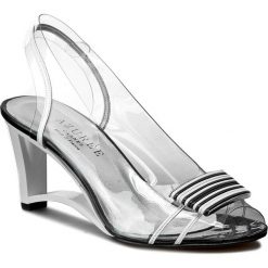 Sandały damskie: Sandały AZURÉE – NEMROD7CBC Vernis Blanc/Motif Noir/Blanc
