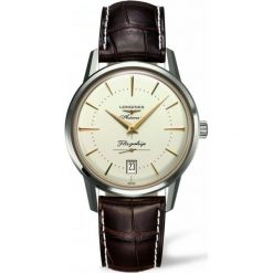 LONGINES HERITAGE L4.795.4.78.2. Białe zegarki męskie LONGINES, ze stali. Za 5850,00 zł.