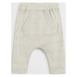 Mango Kids - Spodnie dziecięce Tron 80-104 cm. Szare dresy chłopięce Mango Kids, bez wzorów, z bawełny, z obniżonym stanem. Za 45,90 zł.