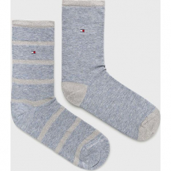 Tommy Hilfiger - Skarpetki (2-pack). Szare skarpetki damskie marki TOMMY HILFIGER, z bawełny. Za 49,90 zł.