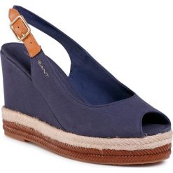Espadryle GANT - Ivalice 20568459 Marine G69. Niebieskie espadryle damskie GANT, bez wzorów, ze skóry, bez obcasa, na obcasie. Za 379,00 zł.