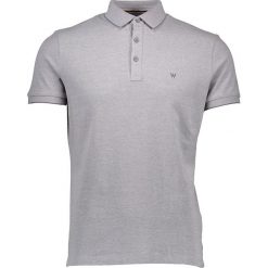 Koszulka polo w kolorze szarym. Szare koszulki męskie Wrangler, s, z haftami, z bawełny, polo, bez rękawów. W wyprzedaży za 85,95 zł.