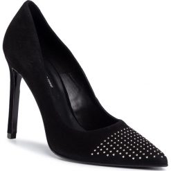 Szpilki GINO ROSSI - DCK318-MIYA Black. Czarne półbuty damskie Gino Rossi, z aplikacjami, ze skóry, eleganckie, bez obcasa, na obcasie, bez zapięcia. Za 349,99 zł.