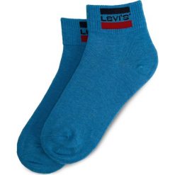 Zestaw 2 par wysokich skarpet damskich LEVI'S - 993030001 Blue 056. Niebieskie skarpetki damskie Levi's®, bez wzorów, z elastanu. Za 34,99 zł.