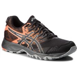 Buty ASICS - Gel-Sonoma 3 T724N Black/Shocking Orange 001. Brązowe buty do biegania męskie Asics, z materiału. W wyprzedaży za 259,00 zł.