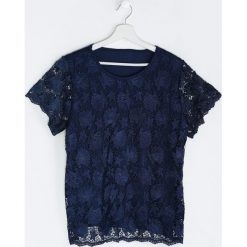 Bluzki damskie: Granatowa Bluzka Leader Lace