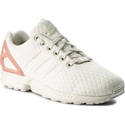Buty adidas - Zx Flux W BY9214 Owhite/Owhite/Trapnk. Białe buty sportowe damskie Adidas, na co dzień, bez wzorów, z tworzywa sztucznego, bez obcasa, na płaskiej podeszwie, bez zapięcia. W wyprzedaży za 269,00 zł.