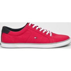 Tommy Hilfiger - Tenisówki. Czerwone trampki męskie TOMMY HILFIGER, bez wzorów, z gumy, na sznurówki. Za 269,90 zł.