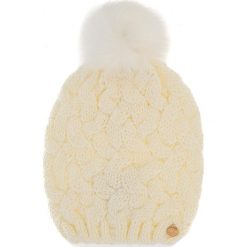 Czapka GUESS - AW7877 WOL01 M OFF. Białe czapki damskie Guess, z aplikacjami, z materiału. W wyprzedaży za 149,00 zł.