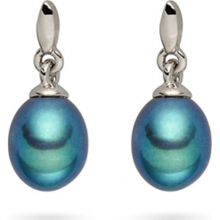 Kolczyki-wkrętki z perłami muszlowymi. Niebieskie kolczyki damskie Pearls Special, z perłą, z mosiądzu. W wyprzedaży za 68,95 zł.