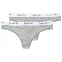 Calvin Klein Dwupak Stringi Damskie L Szary. Szare stringi Calvin Klein, l, z gumy. Za 129,00 zł.