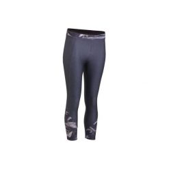 Legginsy 7/8 fitness Energy. Brązowe legginsy damskie marki DOMYOS, xs, z materiału. W wyprzedaży za 28,00 zł.