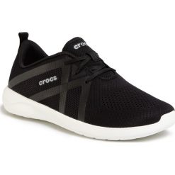 Półbuty CROCS - Literide Modform Lace M 206070 Black/White. Czarne klapki męskie Crocs, bez wzorów, z materiału. W wyprzedaży za 249,00 zł.