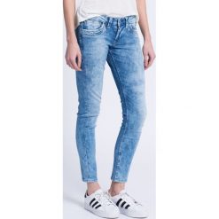 Pepe Jeans - Jeansy Ripple. Niebieskie jeansy damskie rurki marki Pepe Jeans, z obniżonym stanem. W wyprzedaży za 219,90 zł.