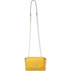 Torebki klasyczne damskie: Skórzana torebka „Jess” w kolorze żółtym – 22 x 7 x 15 cm