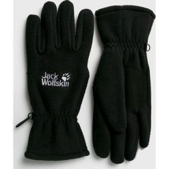 Jack Wolfskin - Rękawiczki. Czarne rękawiczki męskie marki Jack Wolfskin, bez wzorów, z poliesteru. W wyprzedaży za 79,90 zł.