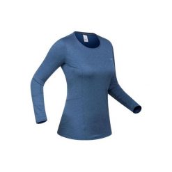 Koszulka termoaktywna na narty 500 damska. Niebieskie t-shirty damskie marki WED'ZE, m, z poliesteru. Za 29,99 zł.