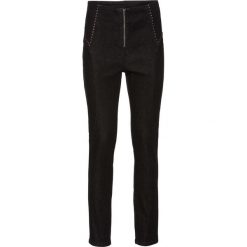 Boyfriendy damskie: Dżinsy SKINNY bonprix czarny denim
