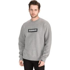 Napapijri Bluza Szary. Szare bluzy męskie Napapijri, l, z haftami, z bawełny, bez kołnierzyka, bez rękawów, bez kaptura. Za 368,95 zł.