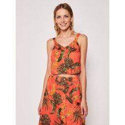 Top Banana Moon Nueva Bananasvo JET62. Pomarańczowe bluzki damskie Banana Moon, s, bez wzorów, z wiskozy, polo, bez rękawów. Za 239,00 zł.